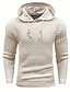 cheap Men&#039;s Pullover Sweater-Men&#039;s Pullover Sweater Jumper Ribbed Knit Regular Drawstring Classic Plain Hooded Modern Contemporary Work Daily Wear Clothing Apparel Winter Black Beige M L XL