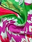 abordables Robes à motifs-Femme Bloc de couleur Abstrait Imprimer Col fendu Robe longue maxi du quotidien Vacances Manches 3/4 Eté Printemps