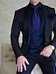 Недорогие Костюмы-Черный бордовый синий мужские костюмы для выпускного вечера смокинги для выпускного вечера 3 предмета плюс размер готический наряд с воротником-шалькой и принтом стандартный крой однобортный с одной