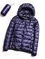 cheap Quilted Coat-Women&#039;s Parka Quilted Coat Cropped Puffer Jacket Lightweight Winter Coat Thermal Warm Windproof Zipper Hooded Coat with Pocket Packable Casual Jacket Long Sleeve Fall Outerwear Navy Black Pink Khaki