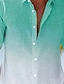 billige skjorte med knapper til mænd-Herre Skjorte Button Up skjorte Casual skjorte Sommer skjorte Strandtrøje Lyserød Navyblå Blå Kortærmet Hældning Knaphul Sommer Afslappet Daglig Tøj
