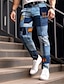 cheap Men&#039;s Printed Dress Pants-Color Block Plaid / Check Business Casual Men&#039;s 3D Print Dress Pants Pants Trousers Outdoor Daily Wear Streetwear Polyester Navy Blue Royal Blue Blue S M L Medium Waist Elasticity Pants
