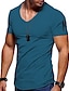 お買い得  メンズカジュアルTシャツ-男性用 シャツ Tシャツ グラフィック 平織り Ｖネック ウォータースラリープリント プラスサイズ カジュアル フィットネス 半袖 衣類 筋 スリムフィット 快適 いい結果になる