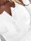 economico Top da donna Basic-Per donna Felpa Maglione Vello Tinta unica Informale Sport Pulsante Nero Bianco Rosa Pagliaccetto sfocato A V Manica lunga giacca Media elasticità Autunno inverno