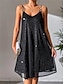 Χαμηλού Κόστους Πάρτι Φορέματα-Γυναικεία Μαύρο φόρεμα Φόρεμα με παγιέτες Φόρεμα για πάρτυ Πούλιες Σουρωτά Αμάνικο Μίνι φόρεμα Γενέθλια Διακοπές Μαύρο Χειμώνας