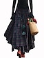 cheap Maxi Skirts-Women&#039;s Skirt Swing Long Pleated Plaid Skirt Maxi Green Skirts Fall &amp; Winter Ruched Layered Fashion Party S M L