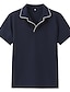 cheap Classic Polo-Men&#039;s Waffle Polo Shirt Golf Shirt Casual Sports Lapel Short Sleeve Fashion Basic Plain Patchwork Summer Regular Fit Black White Navy Blue Grey Waffle Polo Shirt