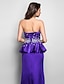 זול שמלות לאירועים מיוחדים-מעטפת \ עמוד גב פתוח שמלה ערב רישמי עד הריצפה ללא שרוולים לב (סוויטהארט) שרמוז עם פרטים מקריסטל קפלים 2023