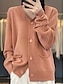 economico Cardigan-Per donna Cardigan Giacca maglione A V A coste Maglia Acrilico Pulsante Lavorato a maglia Autunno Inverno Standard Esterno San Valentino Giornaliero Di tendenza Streetwear Informale Manica lunga