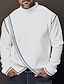 billige Casual T-shirts til mænd-Herre T-shirt Vaffelskjorte Tee Top Lang ærmet skjorte Farveblok Stående krave Gade Ferierejse Langærmet Tøj Mode Designer Basale