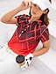 economico Abbigliamento da golf femminile-Per donna POLO Rosso Manica corta Protezione solare Superiore A quadri A pois Abbigliamento da golf da donna Abbigliamento Abiti Abbigliamento