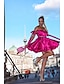 Χαμηλού Κόστους Φορέματα για Γιορτές και Πάρτι-Γραμμή Α Φορέματα επιστροφής Κορσέδες Φόρεμα Αργίες Αποφοίτηση Κοντό / Μίνι Αμάνικο Λεπτές Τιράντες Ροζ φόρεμα Σατέν με Φιόγκος(οι) 2024