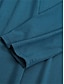 economico abiti semplici-Per donna Vestito nero Abito lungo Abito lungo Tasche Giornaliero Da mare Di tendenza Essenziale Colletto alla coreana Manica lunga Nero Rosa Blu Colore
