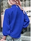 voordelige Basisshirts voor dames-Overhemd Blouse Dames Zwart Wit Blozend Roze Effen / effen kleur Pofmouw Dagelijks Modieus Hoge nek Normale pasvorm S