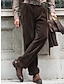 preiswerte Anzughose-Herren Anzughosen Cordhose Hose Hosen Anzughose Tasche Glatt Komfort Atmungsaktiv Outdoor Täglich Ausgehen Modisch Brautkleider schlicht Schwarz Khaki