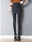 cheap Leggings-Women&#039;s Leggings Cotton High Waist Full Length Light Gray Fall