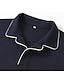 cheap Classic Polo-Men&#039;s Waffle Polo Shirt Golf Shirt Casual Sports Lapel Short Sleeve Fashion Basic Plain Patchwork Summer Regular Fit Black White Navy Blue Grey Waffle Polo Shirt