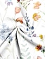 olcso Női pólók-Női Póló Virágos Nyomtatott Szabadság Hétvége Alap Rövid ujjú V-alakú Fehér