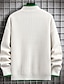 cheap Men&#039;s Pullover Sweater-Men&#039;s Pullover Sweater Jumper Cable Knit Knit Regular Knitted Plain Crew Neck Keep Warm Modern Contemporary Daily Wear Going out Clothing Apparel Fall Winter Black White S M L
