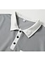 olcso klasszikus póló-Férfi Button Up Polos POLO trikó Hétköznapi Szabadság Hajtóka Rövid ujjú Divat Alap Színes Kollázs Nyár Normál Tengerészkék Stétszürke Fehér Burgundi vörös Szürke Button Up Polos