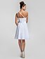 cheap Bridesmaid Dresses-A-Line / Ball Gown One Shoulder Knee Length Lace Bridesmaid Dress with Lace / Sash / Ribbon by LAN TING BRIDE®