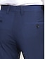 cheap Dress Pants-Men&#039;s Dress Pants Trousers Suit Pants Pocket Plain Comfort Breathable Outdoor Daily Going out Fashion Casual Black Royal Blue