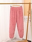 billiga Sovkläder till damer-pyjamasset för kvinnor ren färg plysch avslappnad komfort hem daglig säng korall fleece korall sammet varma lapel långärmad pullover byxa höst vinter hem outfits