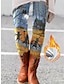 abordables fondos gráficos-leggings forrados de lana para mujer leggings cálidos de invierno de longitud completa estampados alta elasticidad cintura media medias de moda halloween color de imagen 21 color de imagen 34 s m