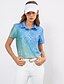 abordables Hauts pour Femmes-Femme T-shirt POLO Bleu Manche Courte Protection Solaire Top Tenue de golf Vêtements Tenues Porter des vêtements