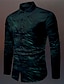 billiga grafiska skjortor för män-Totem Vintage Gotiskt Herr Skjorta Utomhus Halloween Gata Höst vinter Nedvikt Långärmad Svart Blå Purpur S M L Skjorta