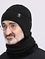 Χαμηλού Κόστους Ανδρικά καπέλα-Ανδρικά Καπέλο Beanie Καπέλο αυτιού Αυτιά Beanie καπέλο Πλεκτό Beanie Μαύρο Σκούρο Μπλε Μαρέν Μαλλί Ταξίδια ΕΞΩΤΕΡΙΚΟΥ ΧΩΡΟΥ Διακοπές Σκέτο Αντιανεμικό Ζεστό Χοντρό Ζεστό