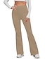 baratos leggings flare-Mulheres leggings flare Poliéster Corte alto Cintura Alta Comprimento total off white Outono