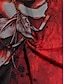 olcso Női pólók-Női Kimenni a tetejére Fűzőlyuk felső Rubin Tengerészkék Bíbor Virágos Pillangó Csipke Nyomtatott Hosszú ujj Parti Alkalmi Szüret Elegáns Aszimmetrikus Szokványos Normál Virágos téma Extra méret S