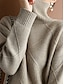 tanie Swetry-Damskie Sweter sweter Golf Kable Robić na drutach Akryl Ponadgabarytowych Jesień Zima Regularny Na zewnątrz Codzienny Wyjściowe Elegancki Codzienny Miękkie Długi rękaw Jednokolorowe Czarny Żółty
