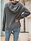 cheap Cardigans-Women&#039;s Cardigan Sweater Hooded Ribbed Knit Alpaca Wool Button Fall Winter Regular Outdoor Daily Going out Stylish Casual Soft Long Sleeve Solid Color Black White Gray S M L