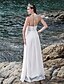 cheap Wedding Dresses-A-Line Halter Neck Floor Length Chiffon Made-To-Measure Wedding Dresses with Draping by LAN TING BRIDE® / Open Back