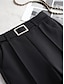 billiga byxor för kvinnor-damklänning arbetsbyxor byxor hellängd mikroelastisk hög midja mode streetwear dagligen marin svart s m höst vinter