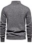 tanie sweter męski sweter-Mężczyzna Sweter sweter Sweter z golfem Robić na drutach Klamra Jednolity/zwykły kolor Golf Codzienne Codzienne Odzież Wiosna Jesień Czarny Biały S M L