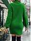 cheap Women&#039;s Sweater-Elegant Turtleneck Long Sleeve Knit Mini Dress