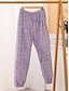 billiga Sovkläder till damer-pyjamasset för kvinnor ren färg plysch avslappnad komfort hem daglig säng korall fleece korall sammet varma lapel långärmad pullover byxa höst vinter hem outfits