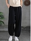 abordables pantalon en lin et coton pour femme-Femme Joggings Pantalon en lin Mélange de Lin &amp; Coton Taille haute Toute la longueur Jaune clair Automne