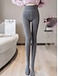 cheap Leggings-Women&#039;s Leggings Cotton High Waist Full Length Dark-Gray Fall