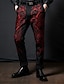 Недорогие мужские классические брюки с 3D-принтом-Цветочный принт Тотем Винтаж Абстракция Муж. 3D печать Брюки на открытом воздухе На каждый день Уличная одежда Полиэстер Винный Серый S M L Нормальная Эластичность Брюки