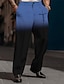 tanie męskie spodnie wizytowe z nadrukiem 3D-Wiara Gradient ramp Zabytkowe Biznes Męskie Druk 3D Spodnie Na zewnątrz Ulica Odzież do pracy Poliester Niebieski Pomarańczowy Koniczyna S M L Wysoki Elastyczność Spodnie