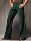 tanie Sukienka spodnie-Męskie Garnitury Rozkloszowane spodnie Spodnie Aksamitne spodnie Kieszeń Równina Komfort Oddychający Na zewnątrz Codzienny Wyjściowe Moda Codzienny Niebieski Zielony