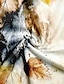 olcso Női pólók-Női Póló Falevél Nyomtatott Aszimmetrikus Szabadság Hétvége Napi Alap Hosszú ujj Körgallér Magasnyakú Sárga Ősz &amp; tél