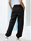 זול מכנסי מטען לנשים-בגדי ריקוד נשים מכנסי טרנינג מכנסיים כותנה מותניים גבוהים באורך מלא שחור סתיו