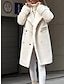 abordables Sherpa Jackets-Femme Manteau Extérieur Casual Usage quotidien Chaud Respirable Boutonnage Simple Bouton Mode du quotidien Moderne Col rabattu Standard Couleur unie Vêtements d&#039;extérieur Automne Hiver manche longue