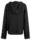 cheap Cardigans-Women&#039;s Cardigan Sweater Hooded Ribbed Knit Alpaca Wool Button Fall Winter Regular Outdoor Daily Going out Stylish Casual Soft Long Sleeve Solid Color Black White Gray S M L