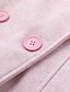 cheap Women&#039;s Coats &amp; Trench Coats-Women&#039;s Wool Blend Coat Winter Coat Long Overcoat Double Breasted Lapel Pea Coat Thermal Warm Windproof Trench Coat with Pockets Sping Elegant Slim Fit Lady Jacket Fall Long Sleeve Gray Pink